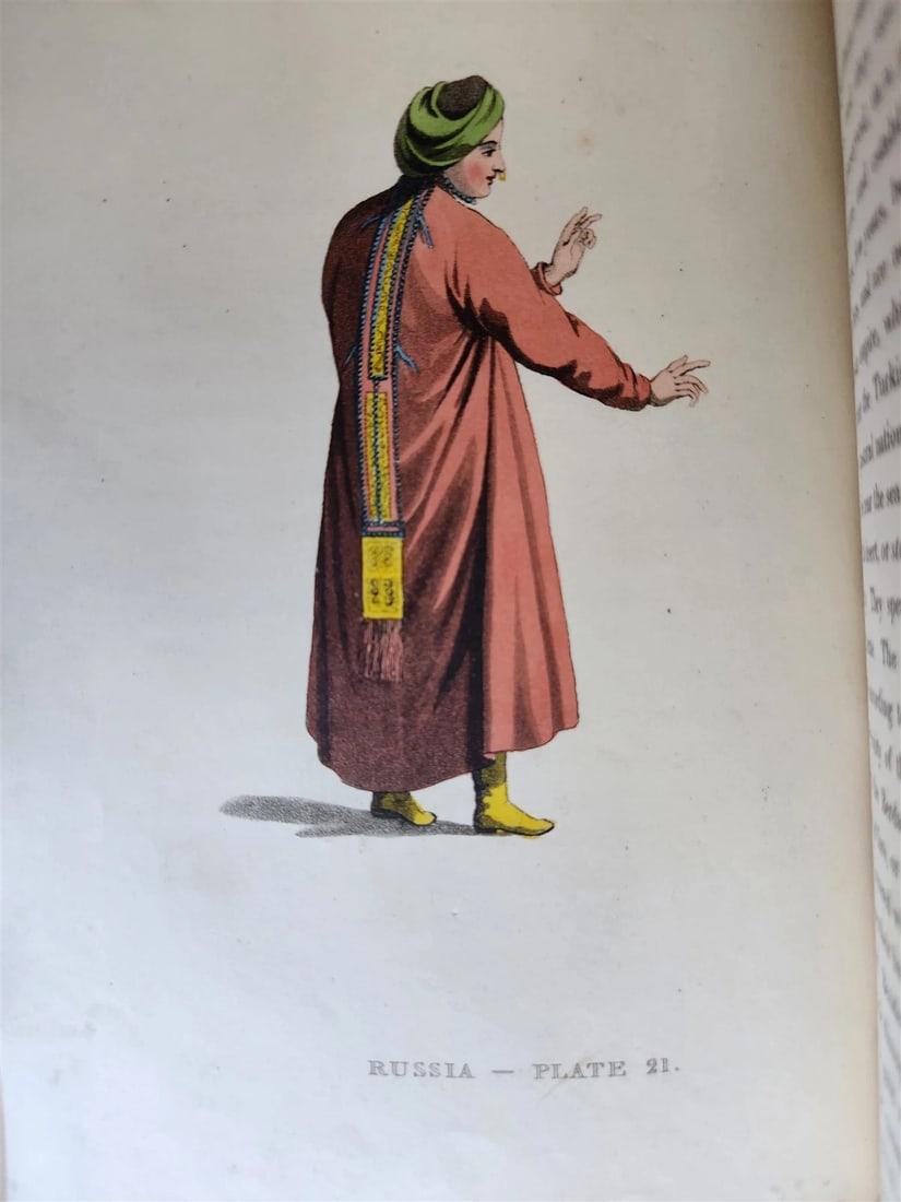 1814 PICTURESQUE REPRESENTATIONS DRESS & MANNERS of RUSSIANS antique 64 PLATES - 8