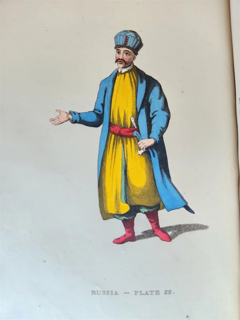 1814 PICTURESQUE REPRESENTATIONS DRESS & MANNERS of RUSSIANS antique 64 PLATES - 9