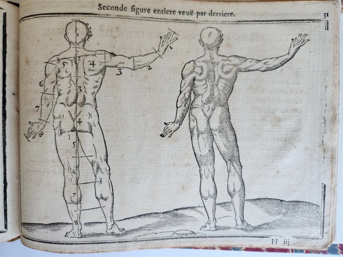 1676 DRAWING BOOK by Jean Cousin antique ILLUSTRATED w/ 33 MAGNIFICENT WOODCUTS - 11