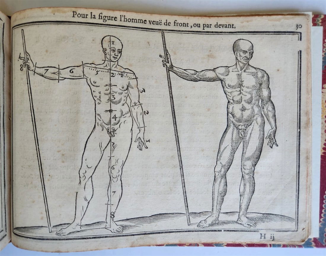 1676 DRAWING BOOK by Jean Cousin antique ILLUSTRATED w/ 33 MAGNIFICENT WOODCUTS - 12