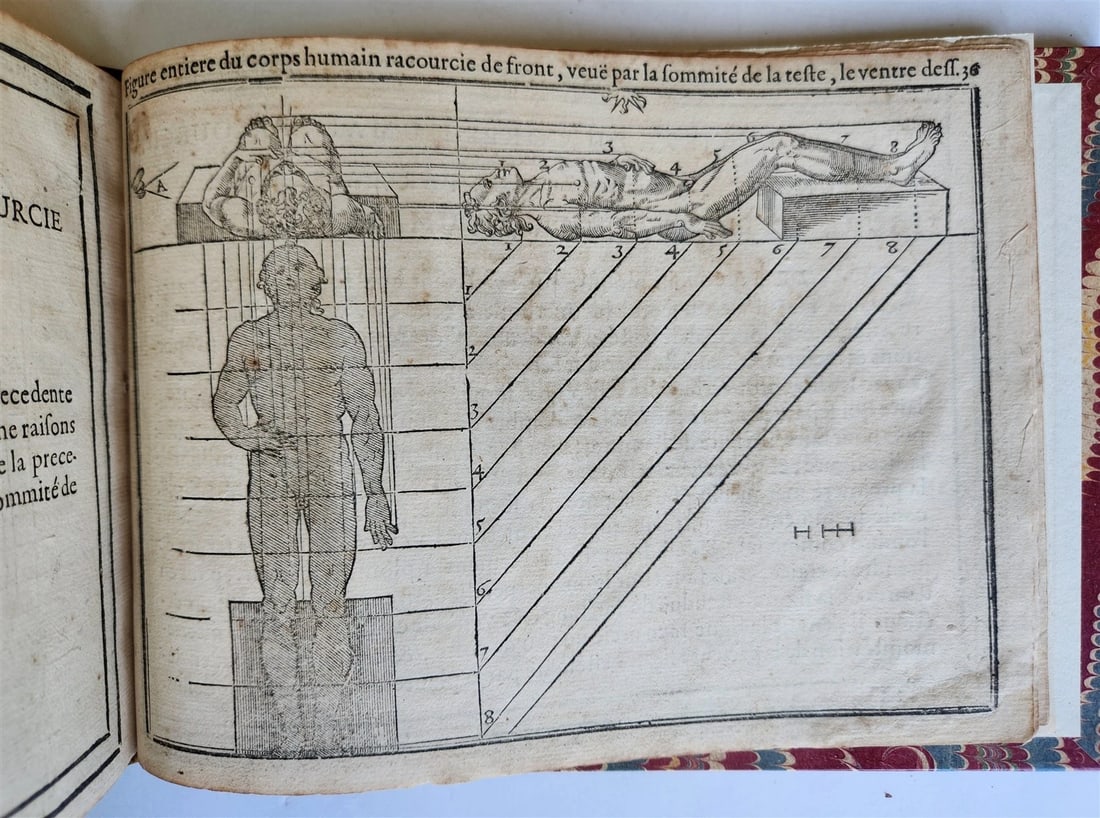 1676 DRAWING BOOK by Jean Cousin antique ILLUSTRATED w/ 33 MAGNIFICENT WOODCUTS - 7