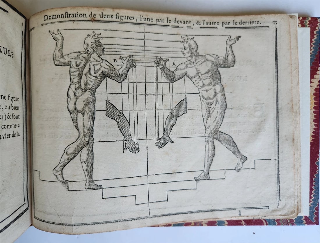 1676 DRAWING BOOK by Jean Cousin antique ILLUSTRATED w/ 33 MAGNIFICENT WOODCUTS - 9