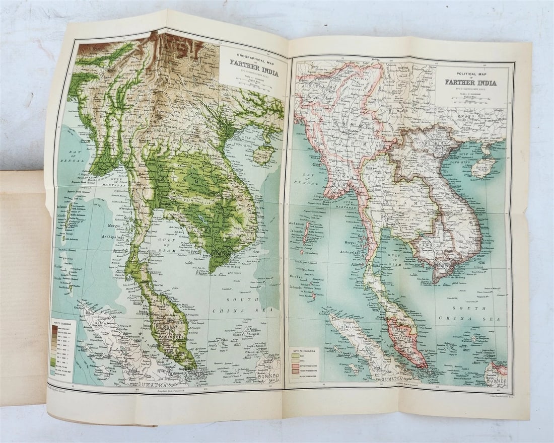 1905 FURTHER INDIA EXPLORATION in BURMA MALAYA SIAM INDO-CHINA antique ILLUSTR. - 4