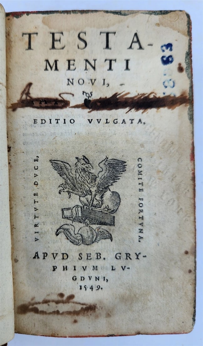 1549 BIBLE in LATIN ILLUSTRATED w/ 108 WOODCUTS antique RARE pocket size (1 of 18)