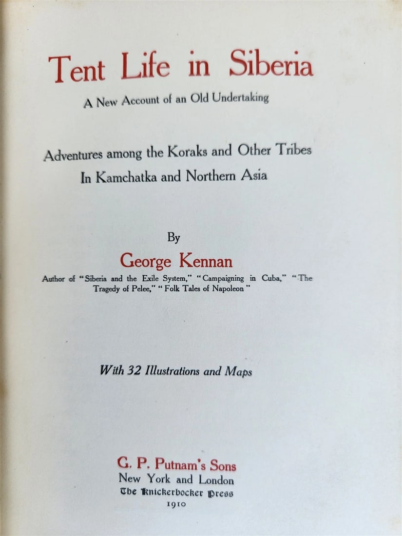 1910 TENT-LIFE in SIBERIA by GEORGE KENNAN antique ILLUSTRATED - 2