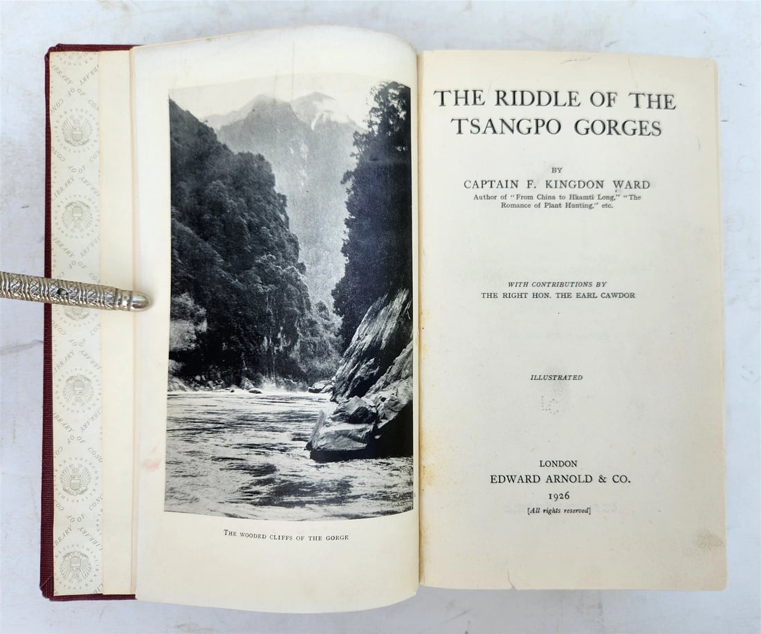 1926 The Riddle of the Tsangpo gorges by Captain Ward antique ILLUSTRATED w/ MAP (1 of 15)