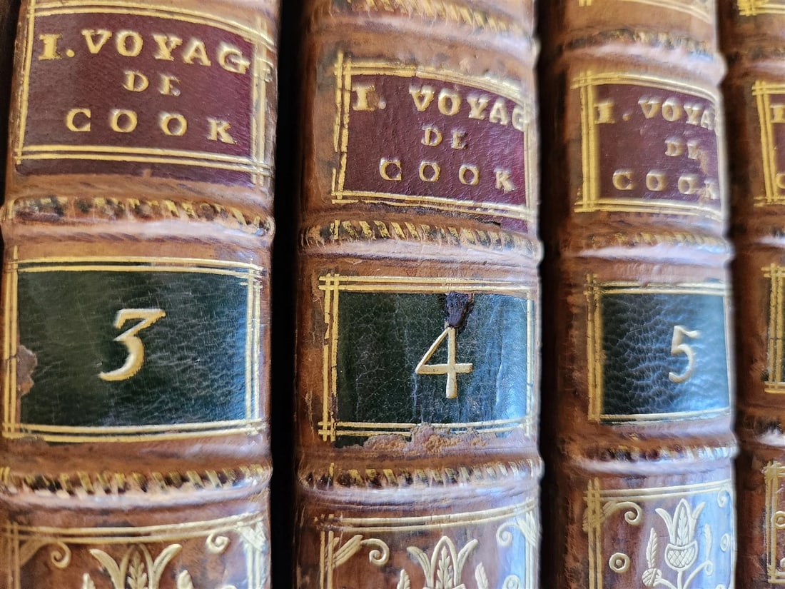 1778 SECOND VOYAGE of CAPTAIN COOK 6 volumes in FRENCH antique - 10