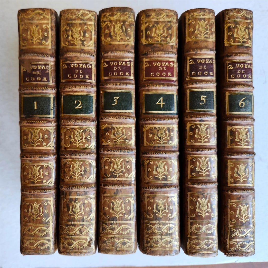 1778 SECOND VOYAGE of CAPTAIN COOK 6 volumes in FRENCH antique (1 of 10)