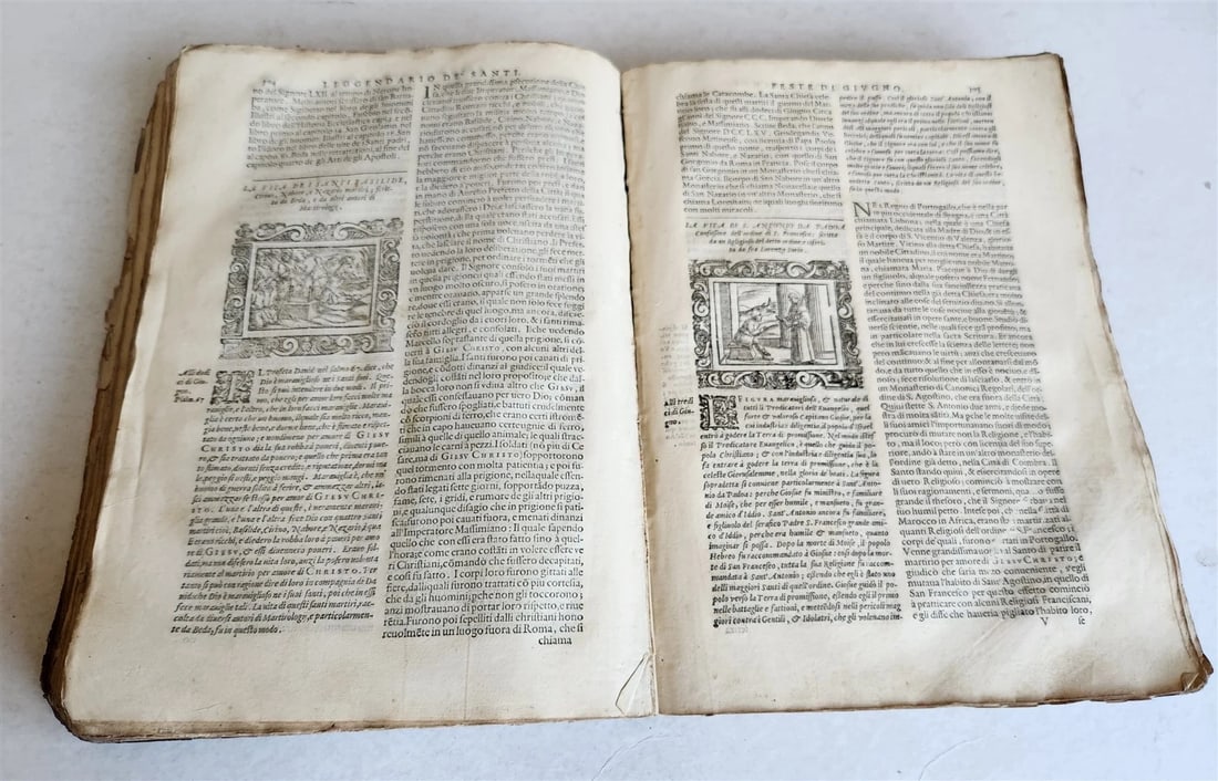 1591 ICONOGRAPHY 300 woodcuts LIFE of CHRIST & SAINTS antique in ITALIAN folio - 11