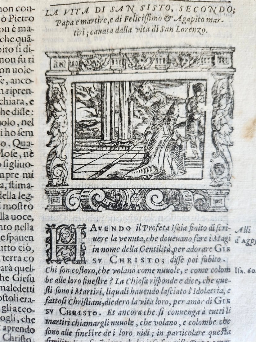 1591 ICONOGRAPHY 300 woodcuts LIFE of CHRIST & SAINTS antique in ITALIAN folio - 13
