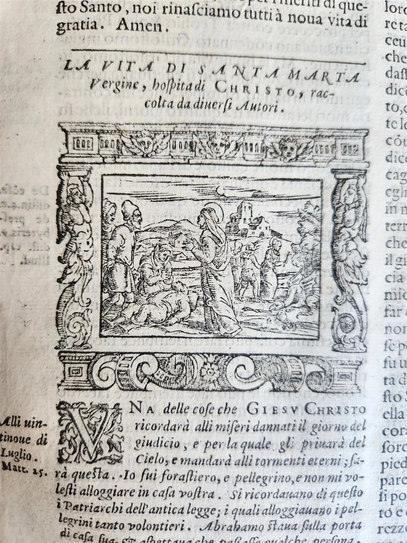 1591 ICONOGRAPHY 300 woodcuts LIFE of CHRIST & SAINTS antique in ITALIAN folio - 14