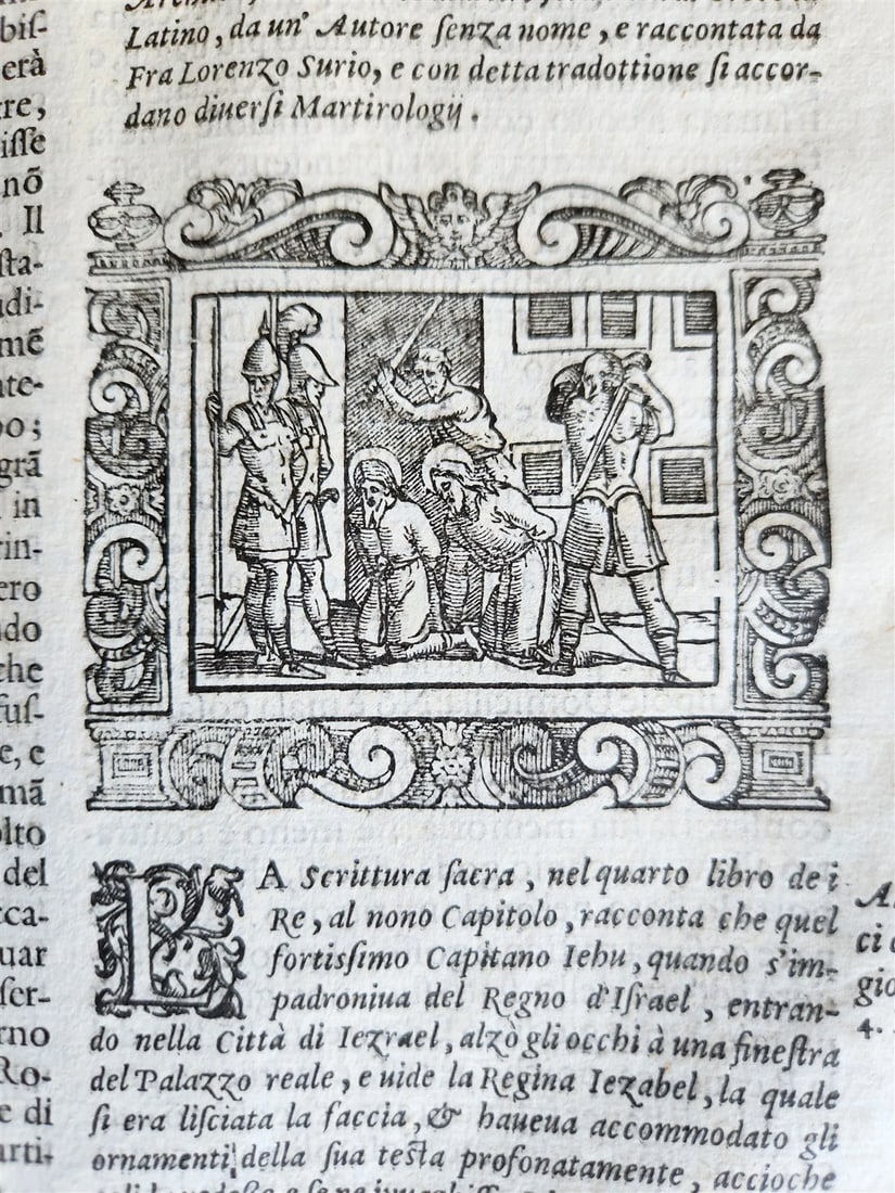 1591 ICONOGRAPHY 300 woodcuts LIFE of CHRIST & SAINTS antique in ITALIAN folio - 18