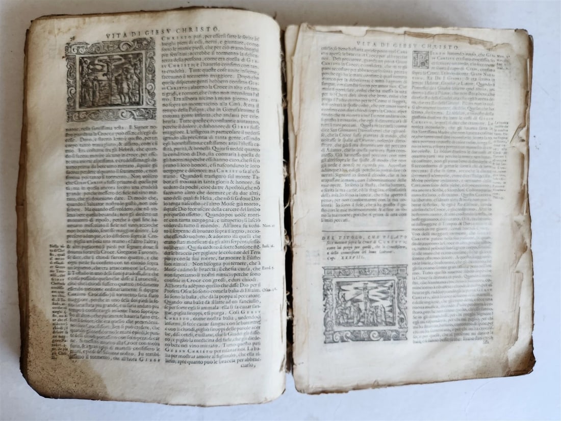 1591 ICONOGRAPHY 300 woodcuts LIFE of CHRIST & SAINTS antique in ITALIAN folio - 6