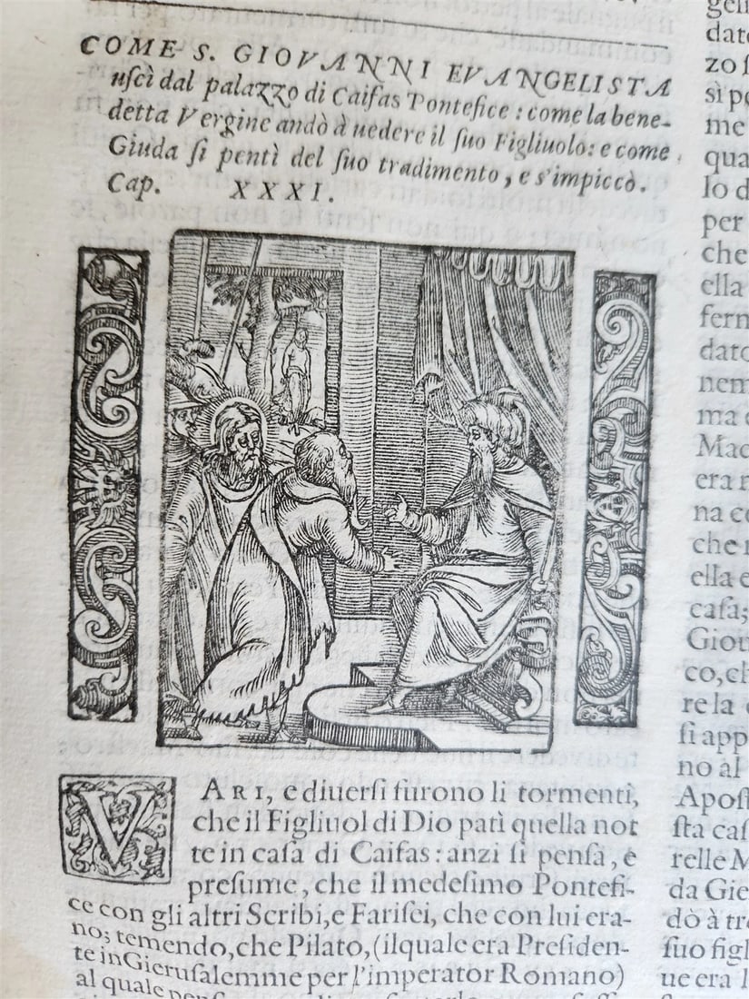 1591 ICONOGRAPHY 300 woodcuts LIFE of CHRIST & SAINTS antique in ITALIAN folio - 9