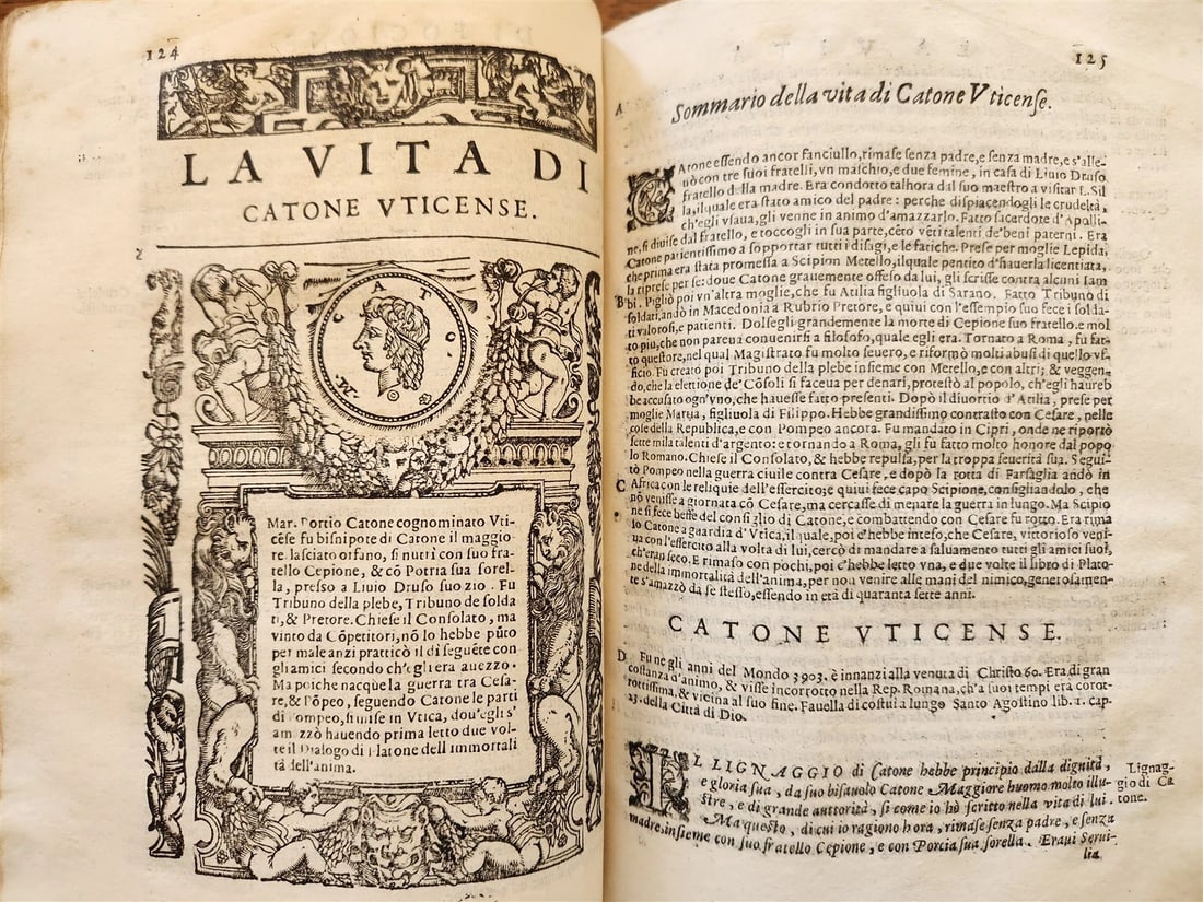 1607 PLUTARCH LIVES of ILLUSTRIOUS GREEKS & ROMANS antique VELLUM ILLUSTRATED - 11