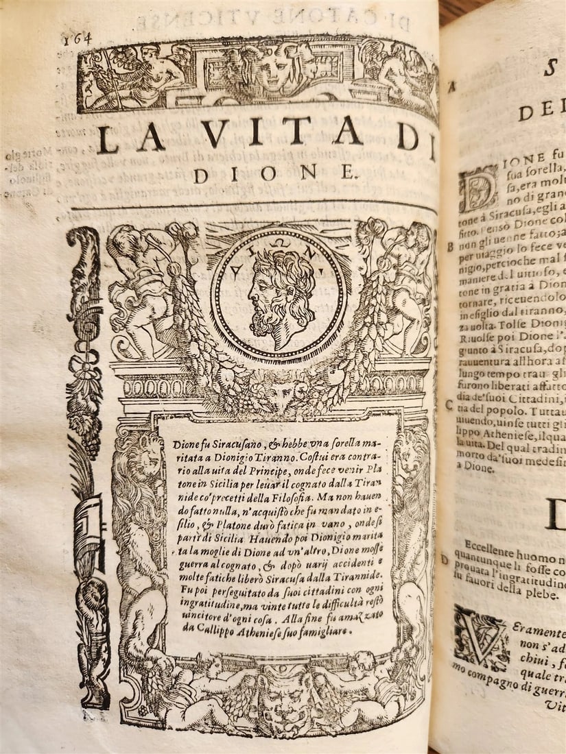 1607 PLUTARCH LIVES of ILLUSTRIOUS GREEKS & ROMANS antique VELLUM ILLUSTRATED - 12