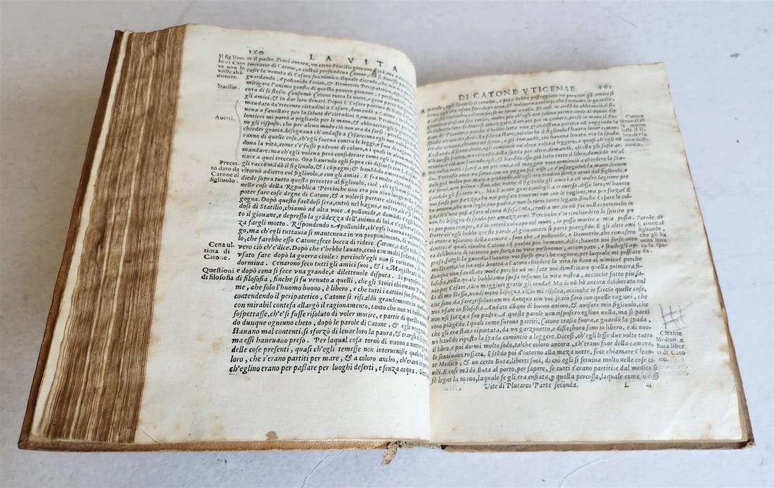 1607 PLUTARCH LIVES of ILLUSTRIOUS GREEKS & ROMANS antique VELLUM ILLUSTRATED - 15