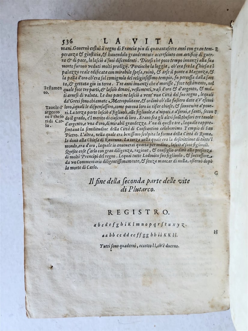 1607 PLUTARCH LIVES of ILLUSTRIOUS GREEKS & ROMANS antique VELLUM ILLUSTRATED - 16