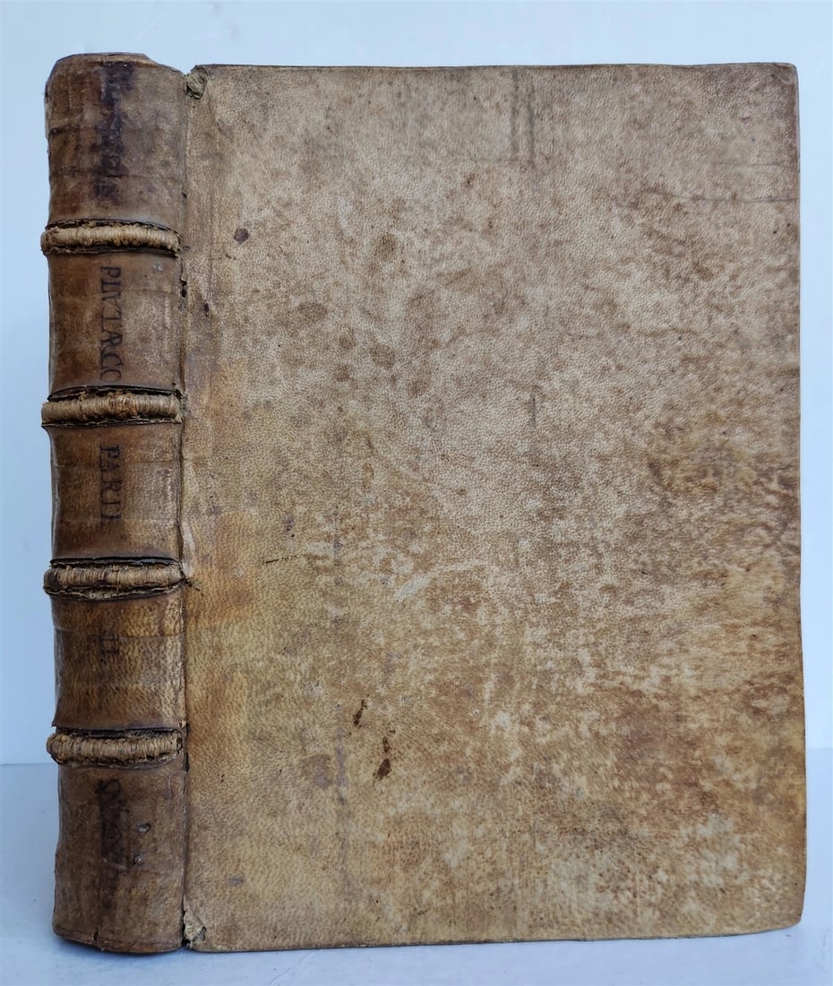 1607 PLUTARCH LIVES of ILLUSTRIOUS GREEKS & ROMANS antique VELLUM ILLUSTRATED - 2