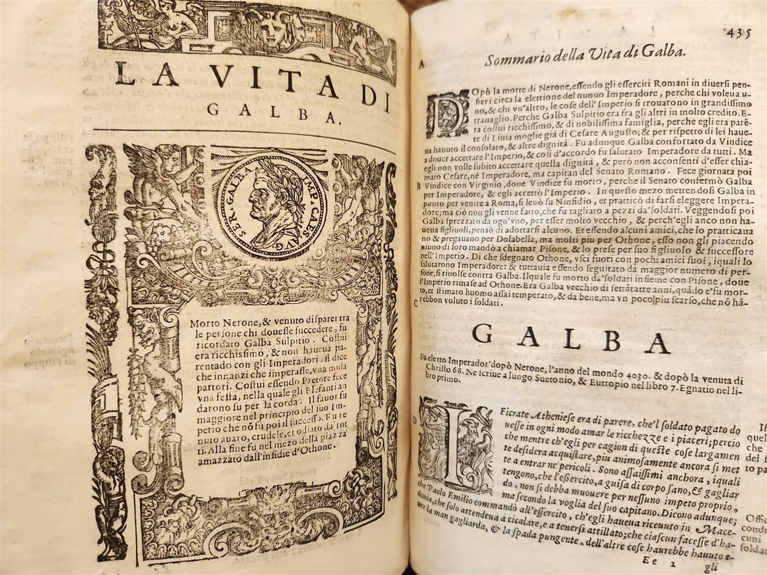 1607 PLUTARCH LIVES of ILLUSTRIOUS GREEKS & ROMANS antique VELLUM ILLUSTRATED - 3