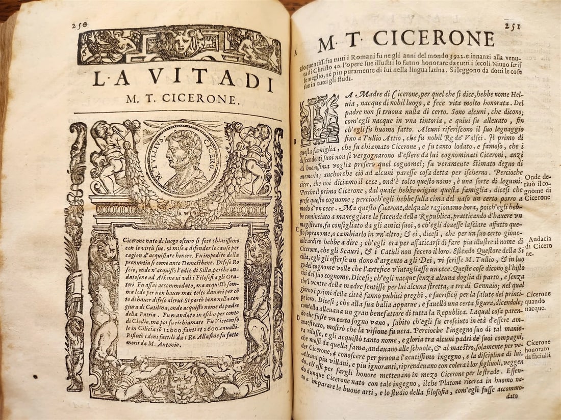 1607 PLUTARCH LIVES of ILLUSTRIOUS GREEKS & ROMANS antique VELLUM ILLUSTRATED - 7