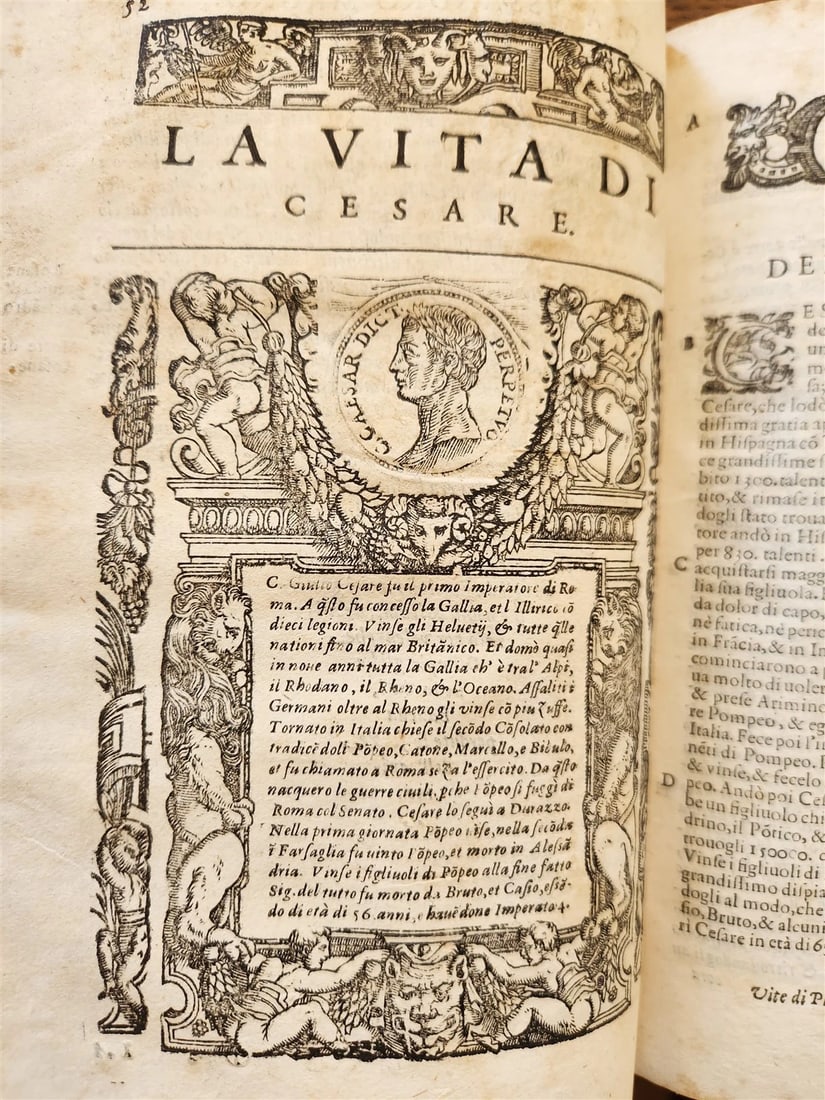 1607 PLUTARCH LIVES of ILLUSTRIOUS GREEKS & ROMANS antique VELLUM ILLUSTRATED - 8