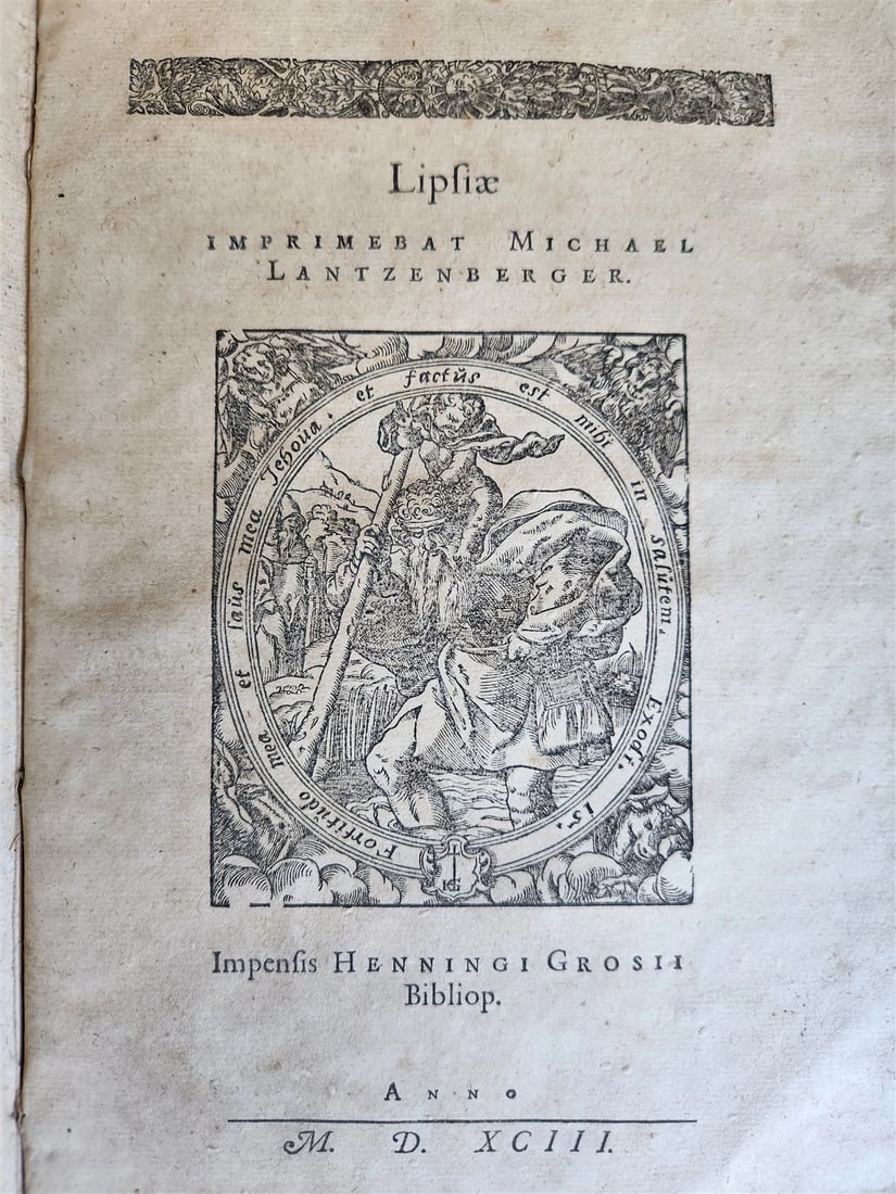 1593 SAXONIA GERMAN 15th & 16th CENTURY HISTORY antique VELLUM BOUND FOLIO - 2