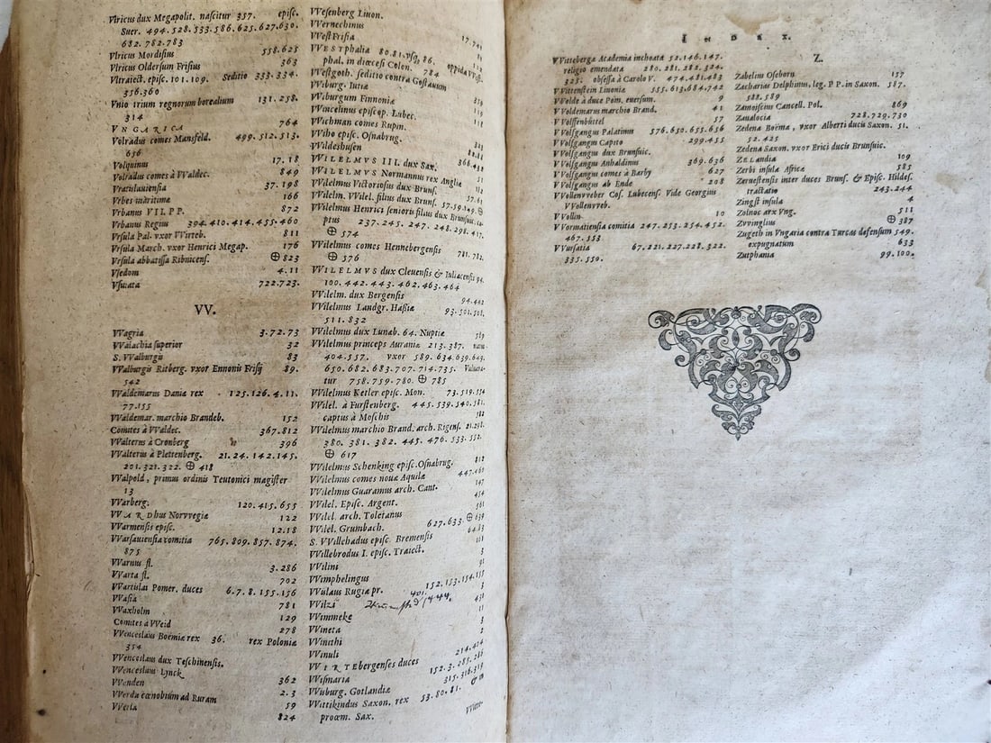 1593 SAXONIA GERMAN 15th & 16th CENTURY HISTORY antique VELLUM BOUND FOLIO - 7