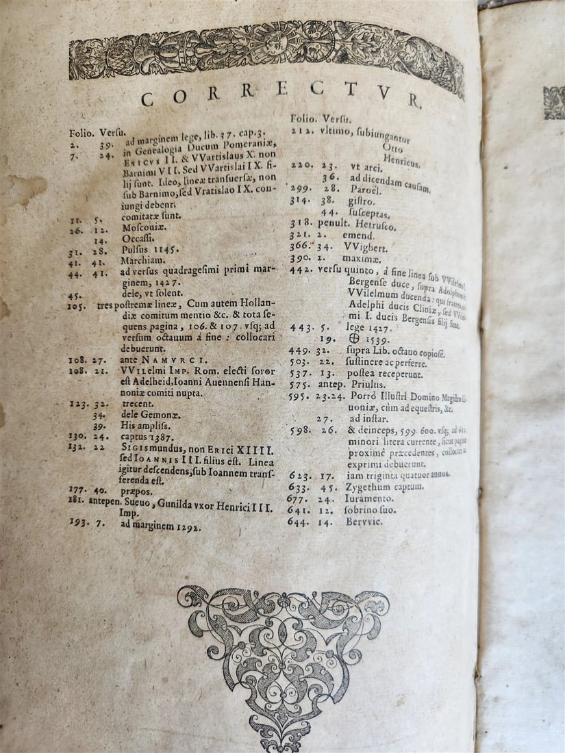 1593 SAXONIA GERMAN 15th & 16th CENTURY HISTORY antique VELLUM BOUND FOLIO - 8