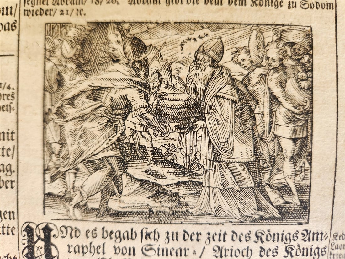 1720 BIBLE in GERMAN SWISS ILLUSTRATED antique FOLIO w/ BRASS FITTINGS - 14