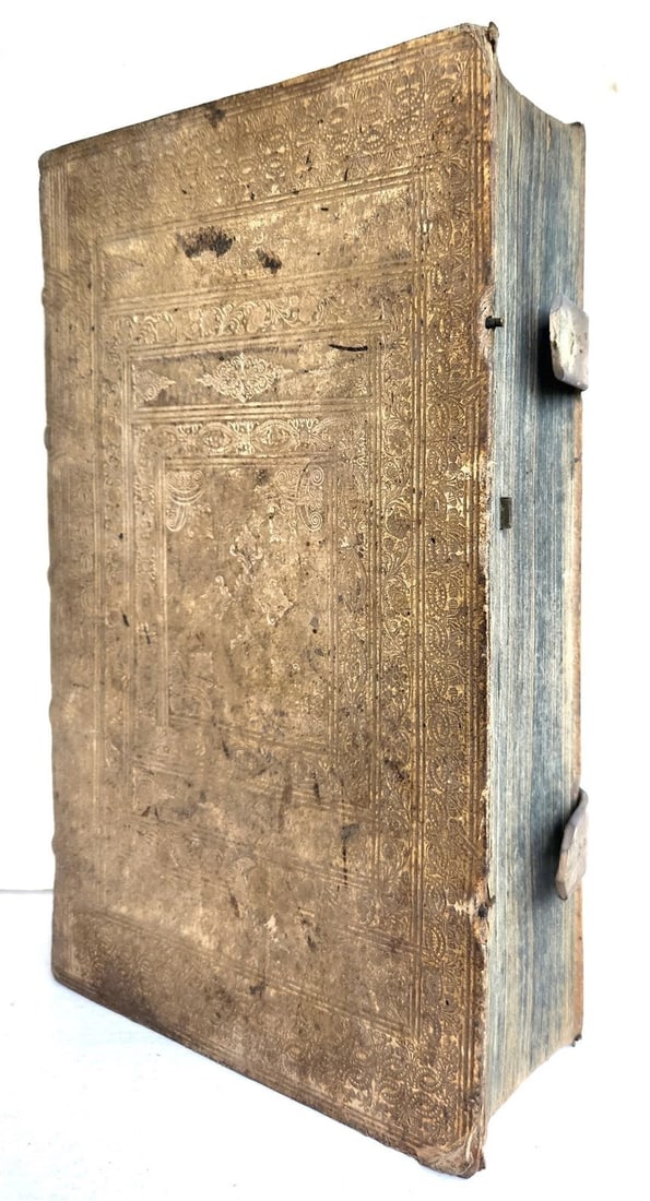 1713 CONCIONATORIS by Sebastiano Textor antique PIGSKIN BOUND FOLIO - 2