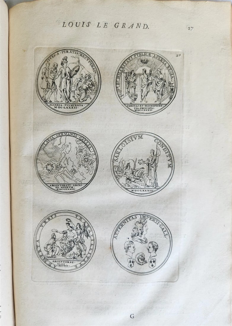 1691 HISTOIRE DU ROY LOUIS LE GRAND ILLUSTRATED antique ARMORIAL BINDING - 13
