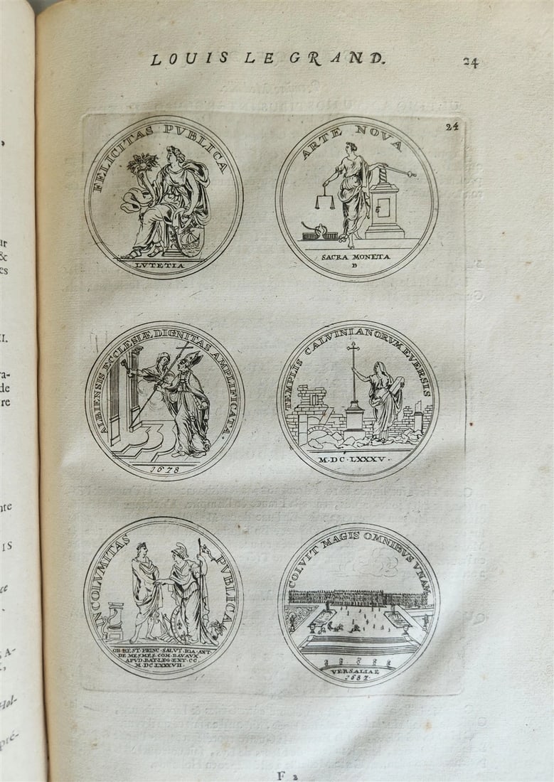 1691 HISTOIRE DU ROY LOUIS LE GRAND ILLUSTRATED antique ARMORIAL BINDING - 14