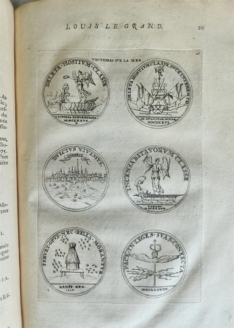 1691 HISTOIRE DU ROY LOUIS LE GRAND ILLUSTRATED antique ARMORIAL BINDING - 15