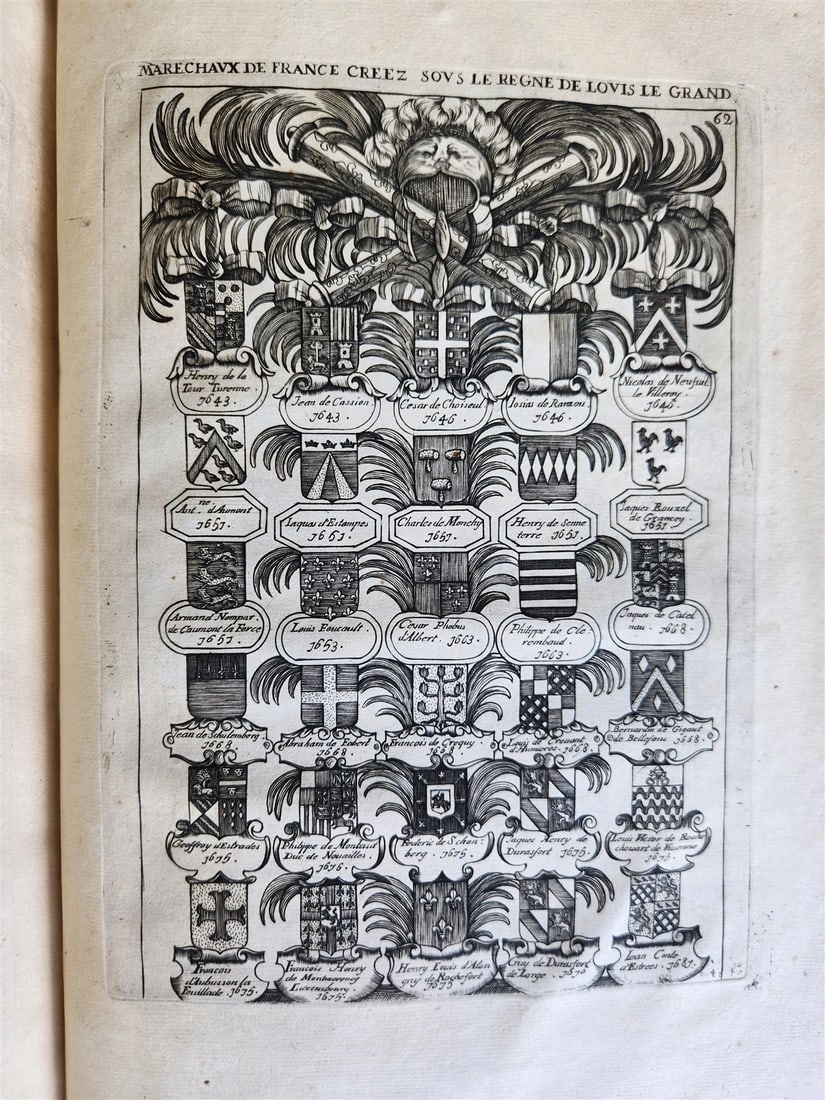 1691 HISTOIRE DU ROY LOUIS LE GRAND ILLUSTRATED antique ARMORIAL BINDING - 18