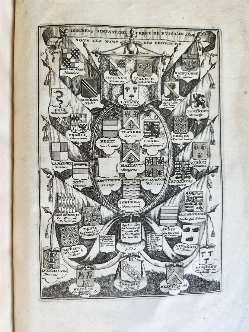 1691 HISTOIRE DU ROY LOUIS LE GRAND ILLUSTRATED antique ARMORIAL BINDING - 4