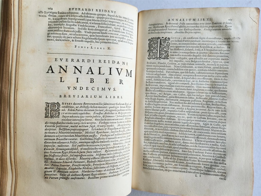 1633 EUROPE HISTORY antique FOLIO Britannicarum Gallicarum Belgicarum Germanica - 9