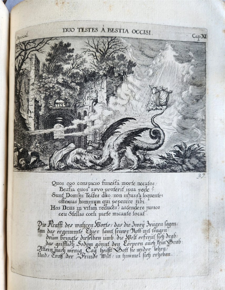 1679 ILLUSTRATED BIBLE antique Icones biblicae Veteris et Novi Testamenti RARE - 12