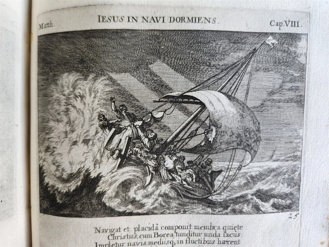 1679 ILLUSTRATED BIBLE antique Icones biblicae Veteris et Novi Testamenti RARE - 14