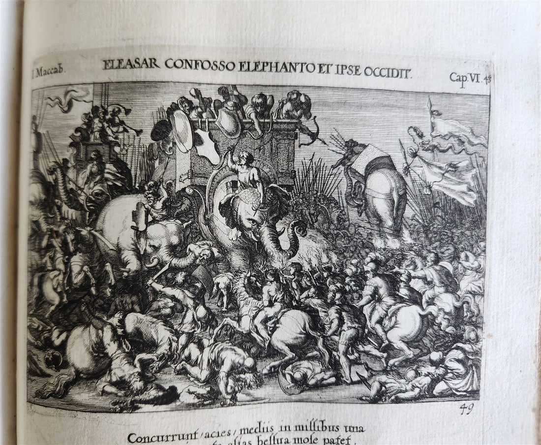 1679 ILLUSTRATED BIBLE antique Icones biblicae Veteris et Novi Testamenti RARE - 18