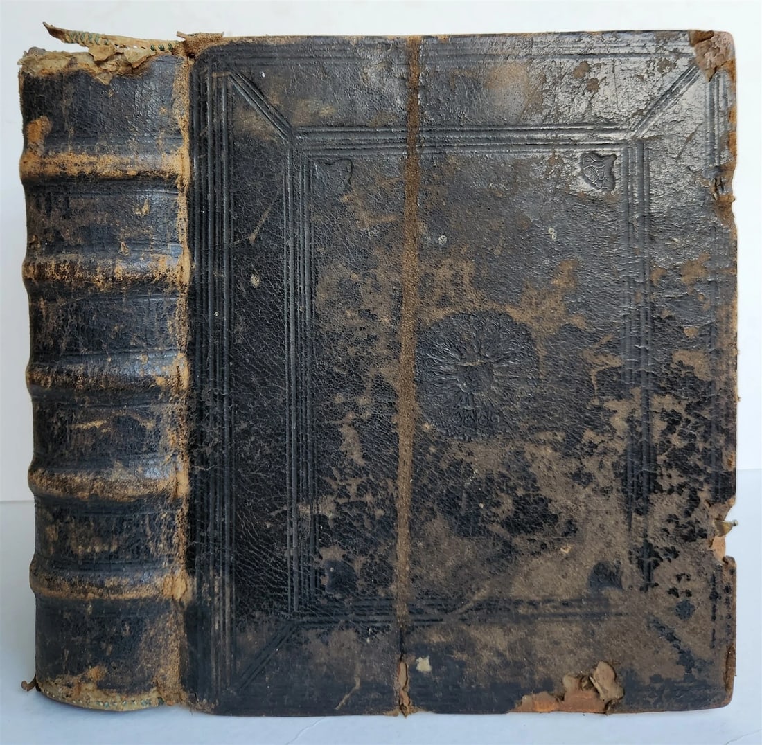 1679 ILLUSTRATED BIBLE antique Icones biblicae Veteris et Novi Testamenti RARE - 3