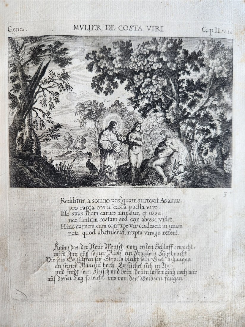 1679 ILLUSTRATED BIBLE antique Icones biblicae Veteris et Novi Testamenti RARE - 5