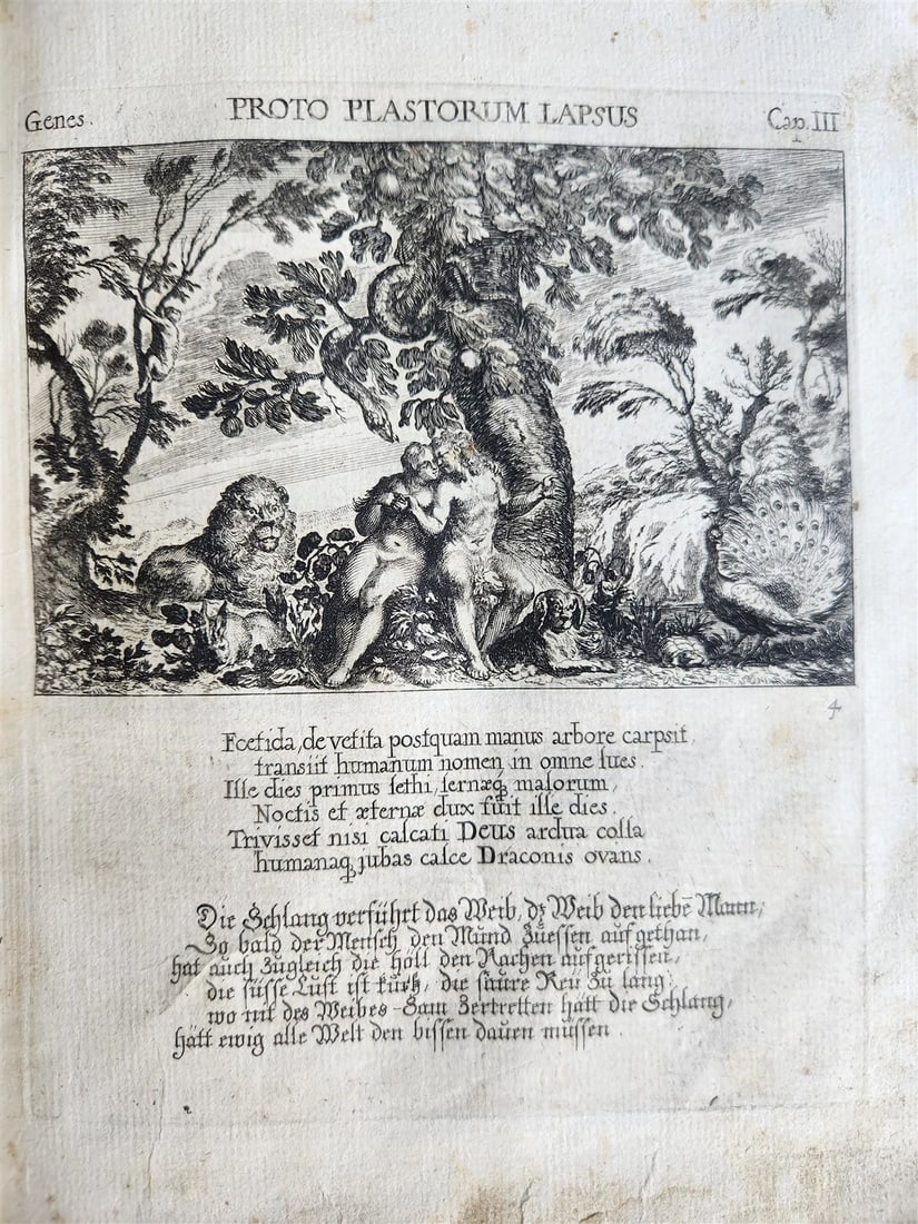 1679 ILLUSTRATED BIBLE antique Icones biblicae Veteris et Novi Testamenti RARE - 6