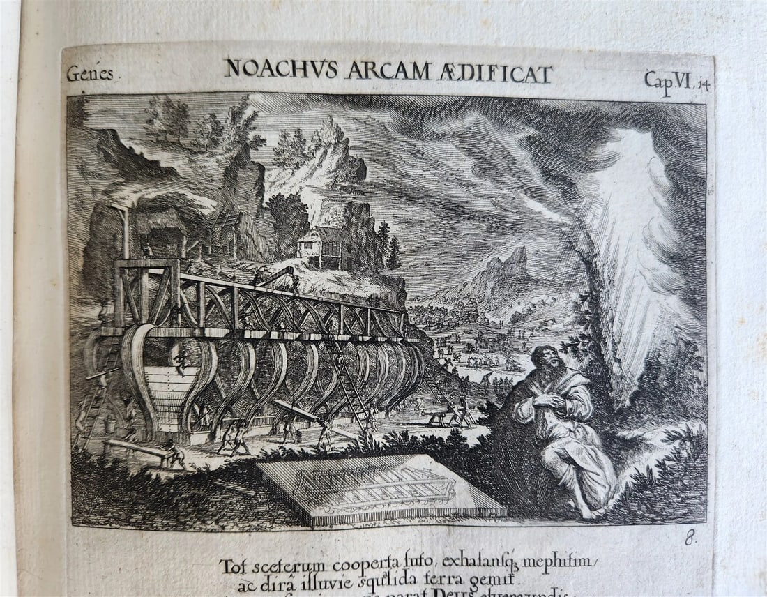 1679 ILLUSTRATED BIBLE antique Icones biblicae Veteris et Novi Testamenti RARE - 8