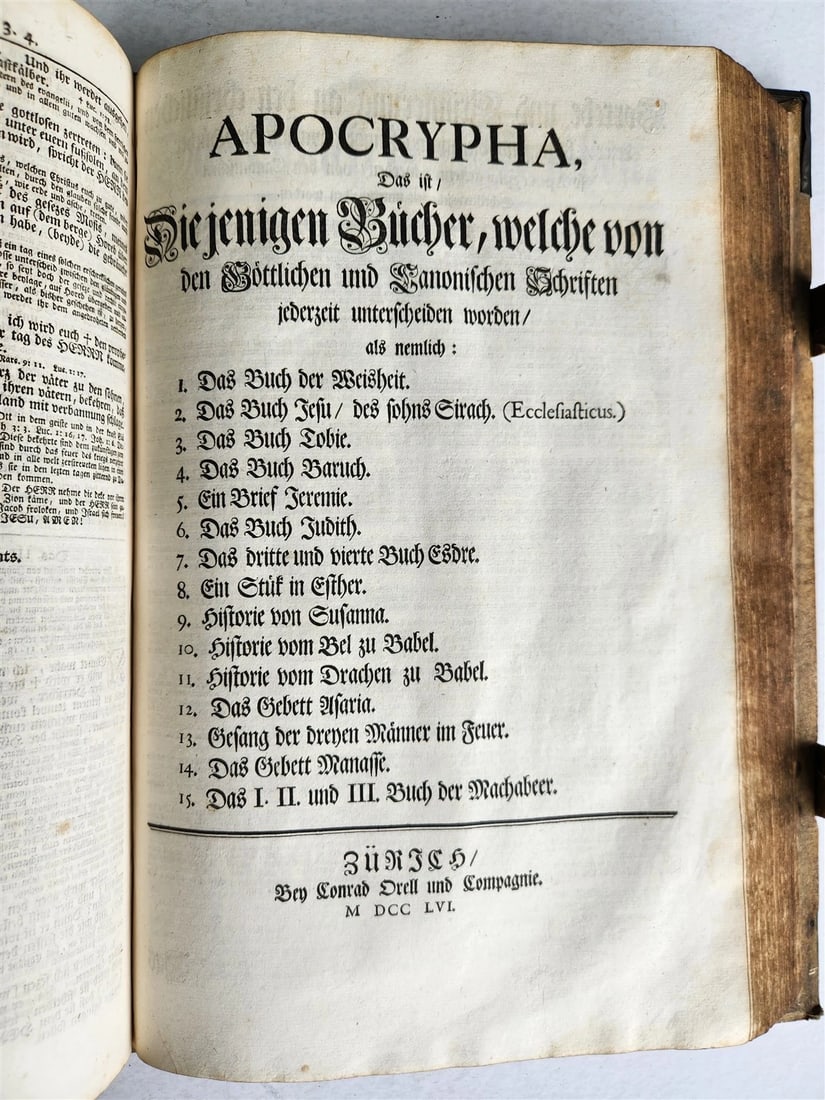 1755 BIBLE in GERMAN ULRICH antique PIGSKIN BINDING METAL FITTINGS MASSIVE FOLIO - 10