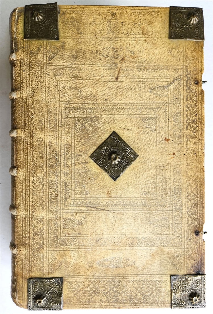 1755 BIBLE in GERMAN ULRICH antique PIGSKIN BINDING METAL FITTINGS MASSIVE FOLIO - 4