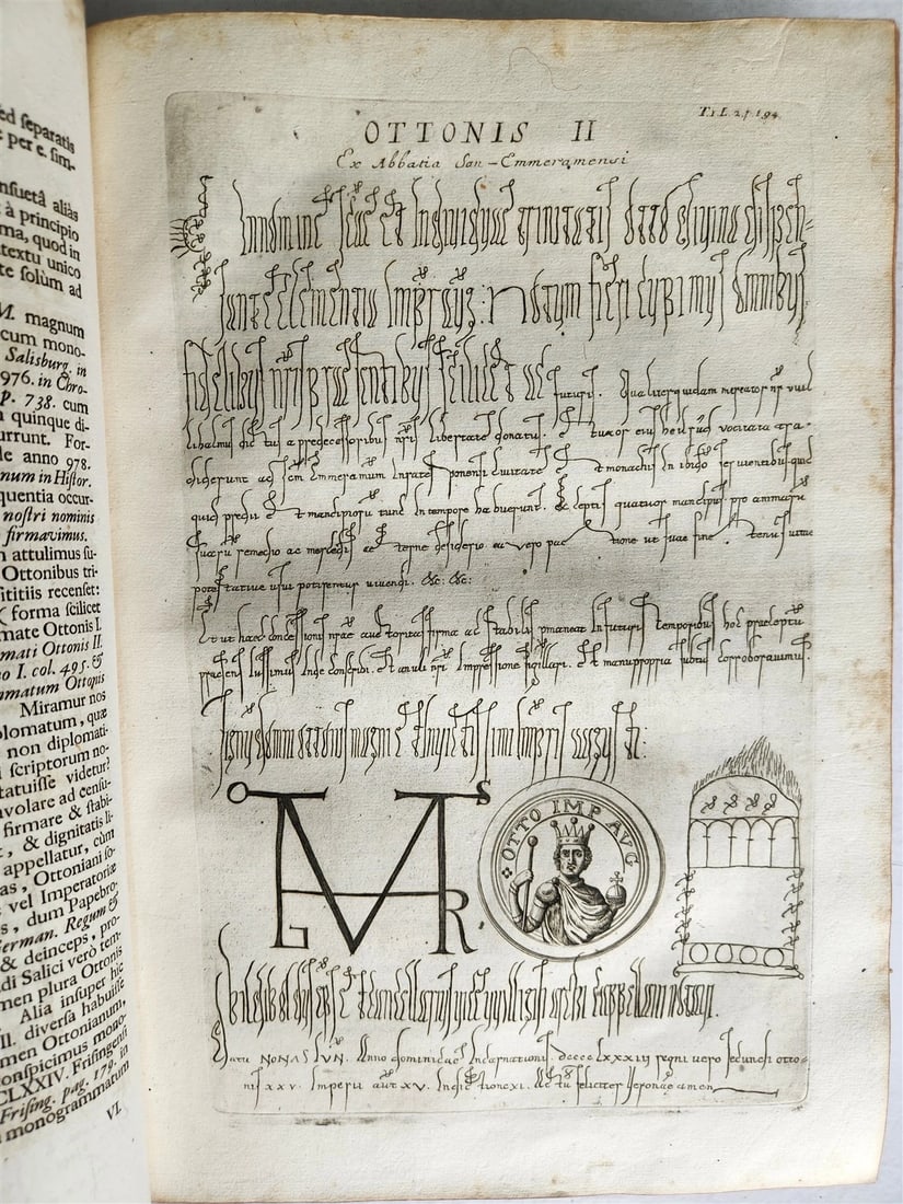 1732 CHRONICON GOTWINCENSE ABBEY ILLUSTRATED antique VELLUM BOUND MASSIVE FOLIO - 12