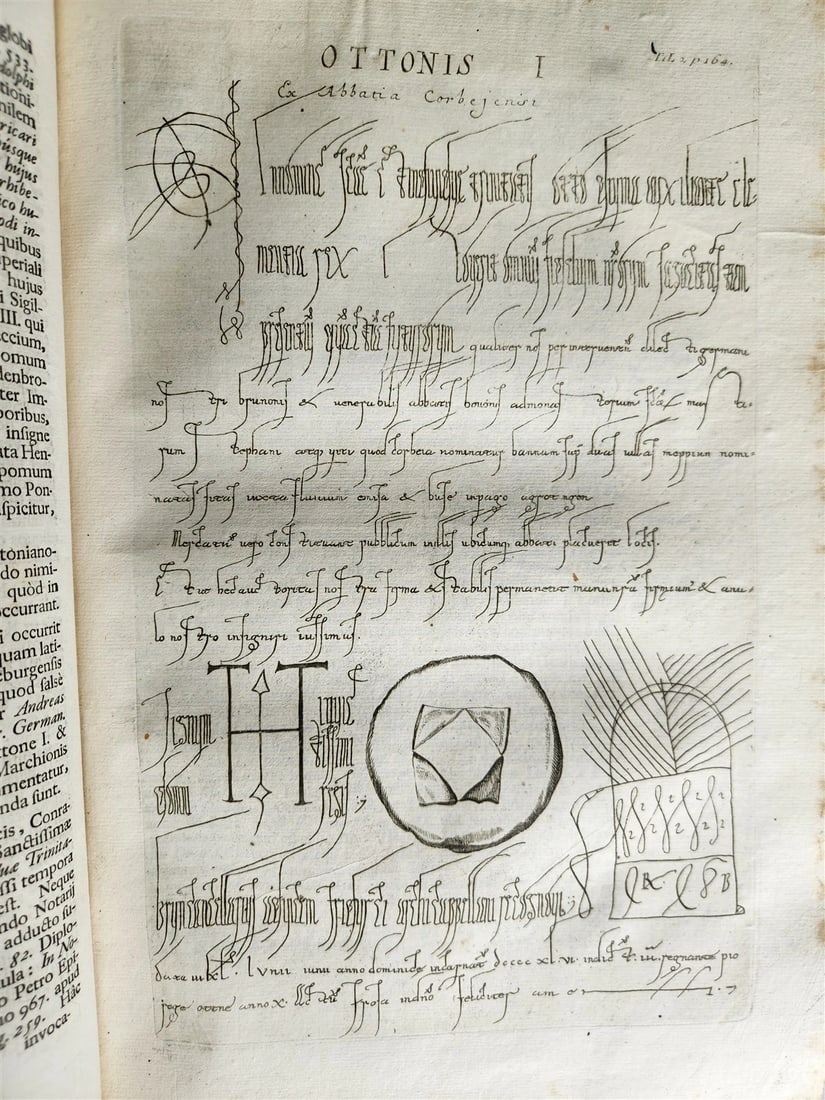 1732 CHRONICON GOTWINCENSE ABBEY ILLUSTRATED antique VELLUM BOUND MASSIVE FOLIO - 13