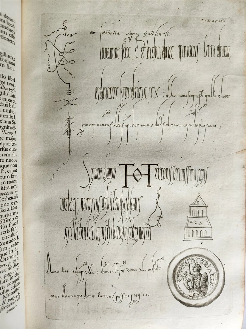 1732 CHRONICON GOTWINCENSE ABBEY ILLUSTRATED antique VELLUM BOUND MASSIVE FOLIO - 14