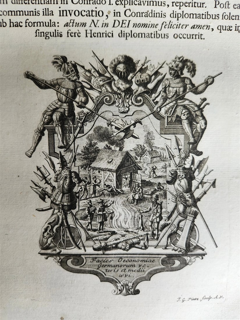 1732 CHRONICON GOTWINCENSE ABBEY ILLUSTRATED antique VELLUM BOUND MASSIVE FOLIO - 16